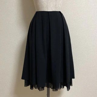 ★美品★IKUKO イクコ フレアスカート チュール  黒(ひざ丈スカート)