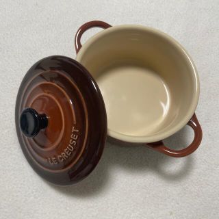 ルクルーゼ(LE CREUSET)のル・クルーゼ　ミニココット　ブラウン(食器)