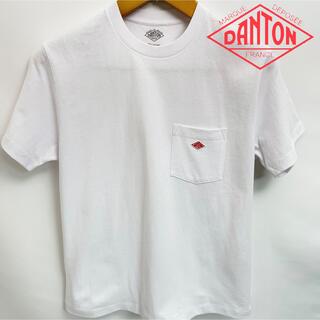 ダントン(DANTON)のDANTON ダントン  LOGO TEE Tシャツ　36 M相当　ホワイト(Tシャツ(半袖/袖なし))