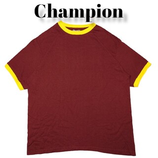 チャンピオン(Champion)のChampion 目あり リンガーTシャツ 古着 チャンピオン XL(Tシャツ/カットソー(半袖/袖なし))