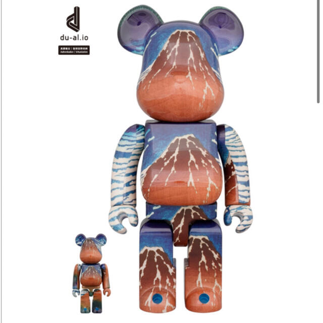 BE@RBRICK 葛飾北斎 「冨嶽三十六景 凱風快晴」100％ & 400％