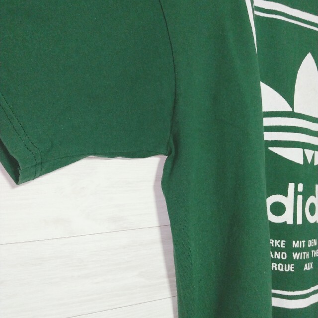 【万国旗タグ】80s-90s adidas　USA製　トレフォイルT　美品