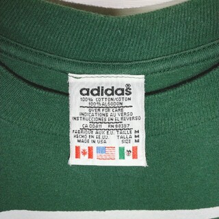 80s〜90s adidas ゲームシャツ　アメリカ製　万国旗タグ　M