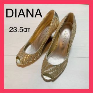 ダイアナ(DIANA)のダイアナ ギンザ オープントウ シャンパンゴールド　37 23.5㎝(ハイヒール/パンプス)