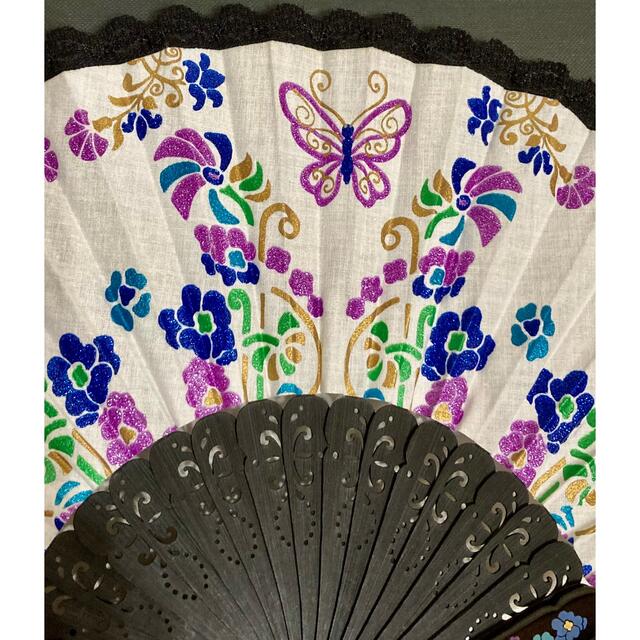 在庫処分】 ANNA SUI 扇子 蝶 花 レース 蝶チャーム付 アナスイ 未使用