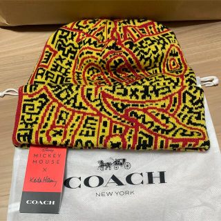 コーチ(COACH)のcoach ミッキーマウス×キースヘリング　ニット帽 C6733(ニット帽/ビーニー)