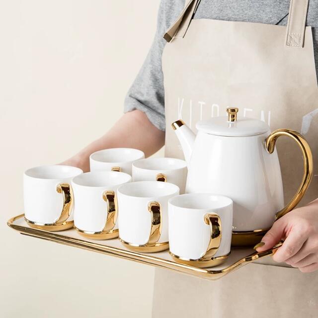 西洋調ティーカップセット マグカップ 陶器 高級感 カップ6客 コーヒーカップ 西洋調ティーカップ セット 陶器 高級感 カップ 6客コーヒーカップ