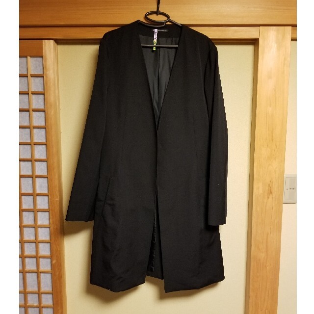 洗濯機可 yohji yamamoto ノーカラーロングジャケット2 HV-J19-100