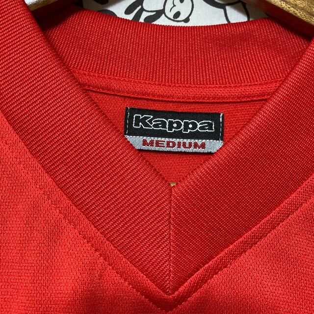 Kappa(カッパ)の古着/送料込/Kappa/Ｖネック/ポリTシャツ/M/赤/半袖/300 メンズのトップス(Tシャツ/カットソー(半袖/袖なし))の商品写真