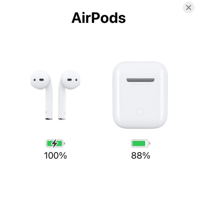 Apple(アップル)のApple AirPods 第2世代　正規品　箱付き　説明書あり スマホ/家電/カメラのオーディオ機器(ヘッドフォン/イヤフォン)の商品写真