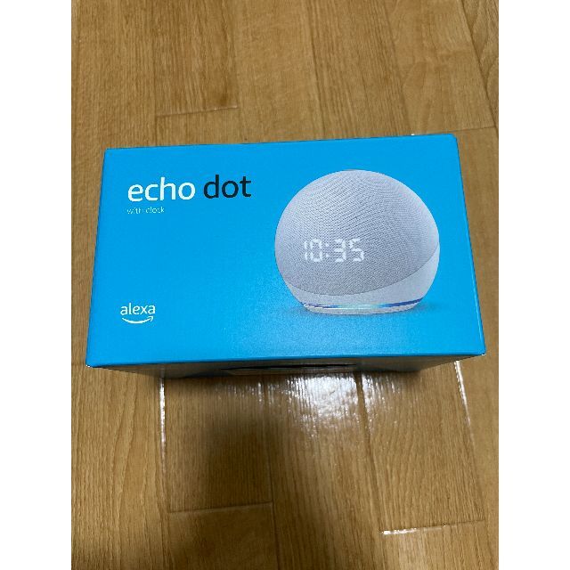 Echo Dot第4世代 時計付き グレーシャーホワイト