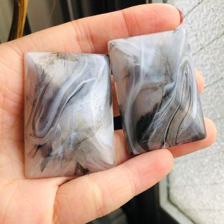 トーガ(TOGA)のUSA VINTAGE marble earringアメリカヴィンテージピアス (ピアス)