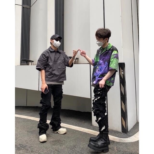 Rick Owens - 希少品 rick owens デストロイデニム 21awの通販 Rick Owens - 希少品 rick owens デストロイデニム 21awの通販