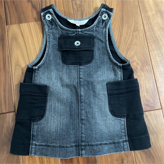 HusHush(ハッシュアッシュ)のHusHush 90cm デニムワンピース キッズ/ベビー/マタニティのキッズ服女の子用(90cm~)(ワンピース)の商品写真