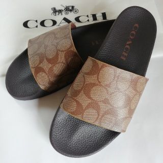 コーチ(COACH) サンダル(メンズ)の通販 46点 | コーチのメンズを買う 買い割引品 【新品】COACH レディース革サンダル 黒革 サンダル