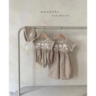 monbebe リネンステッチワンピース(ワンピース)