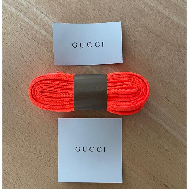 Gucci(グッチ)のGUCCI 靴紐　正規店購入　オレンジ メンズの靴/シューズ(その他)の商品写真