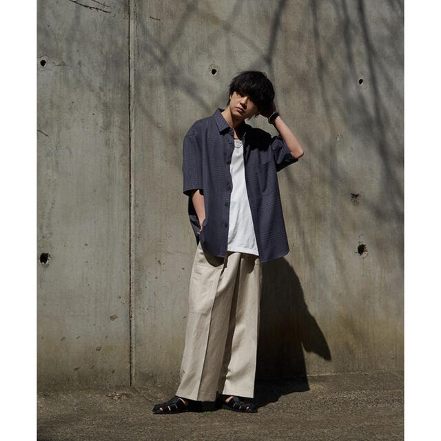 【LIDNM】WOOL LINEN UTILITY SLACKS