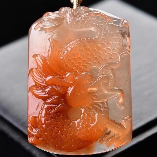 高級】レッド ラビットヘアールチルクォーツ ネックレス 47.3g ...