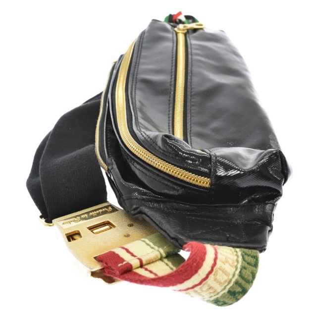 Orobianco(オロビアンコ)のOrobianco オロビアンコ ロゴバッジ付きボディバッグ ウエストポーチ ブラック メンズのバッグ(ウエストポーチ)の商品写真