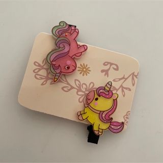 【新品】ヘアアクセサリー　 ヘアクリップ    キッズ　ユニコーン(その他)