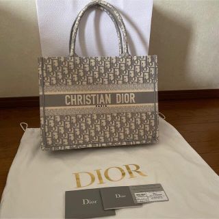 クリスチャンディオール(Christian Dior)のディオール　ブックトート　ミディアムバッグ　オブリーク　エンブロイダリー(トートバッグ)