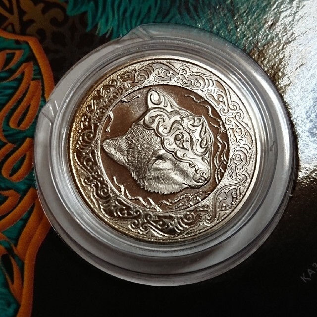 カザフスタン・ブルーウルフコイン エンタメ/ホビーの美術品/アンティーク(貨幣)の商品写真