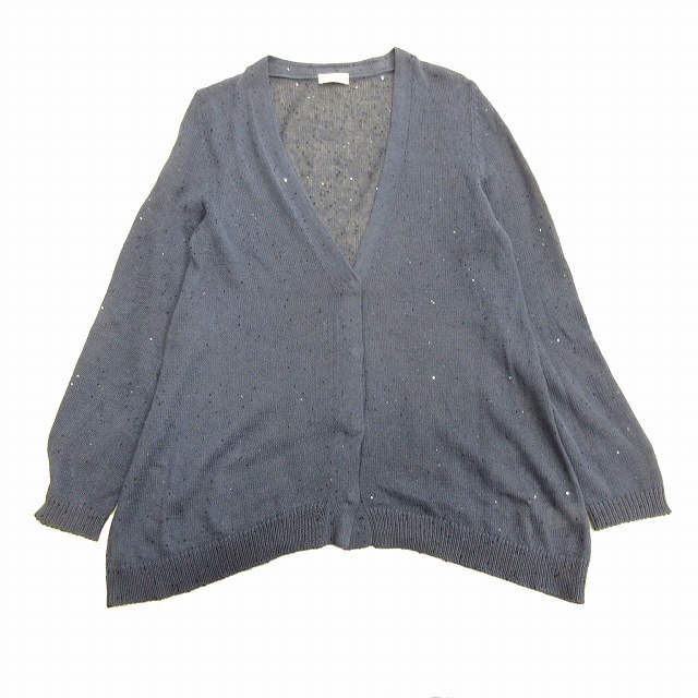 BRUNELLO CUCINELLI(ブルネロクチネリ)の美品 ブルネロクチネリ BRUNELLO CUCINELLI スパンコールニット レディースのトップス(カーディガン)の商品写真