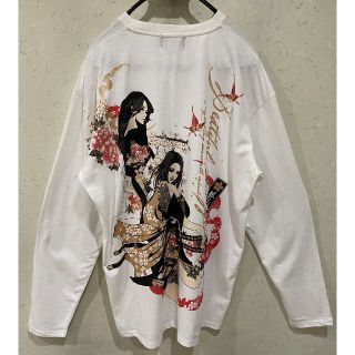 ＊バットウムスメ 抜刀娘 和柄 お姉 長袖 Tシャツ トップス XXLの ...