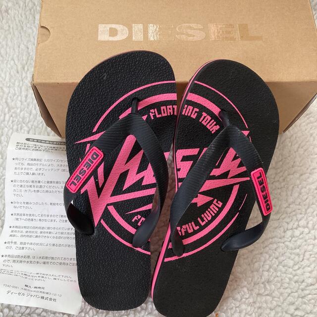 DIESEL(ディーゼル)の新品同様 ディーゼル ビーチサンダル ビーサン サンダル DIESEL 24㎝ レディースの靴/シューズ(ビーチサンダル)の商品写真