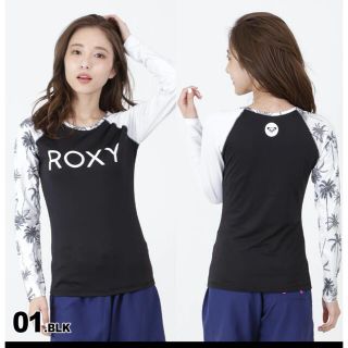 ロキシー(Roxy)の『新品』ロキシー　ラッシュガード UVカット RLY201020 ブラック(水着)