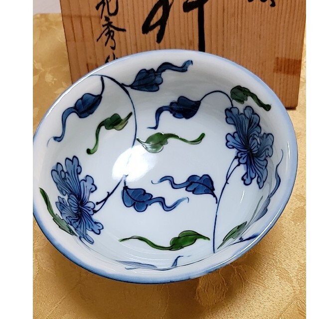 MEISSEN(マイセン)の亮秀窯 田代亮秀作 作家もの？有田焼 染綿牡丹紋 茶道具 茶碗 インテリア/住まい/日用品のキッチン/食器(食器)の商品写真