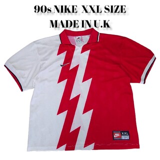 ナイキ(NIKE)の90s NIKE ビッグサイズ ジャージ素材 ゲームシャツ ナイキ 古着 UK製(ポロシャツ)