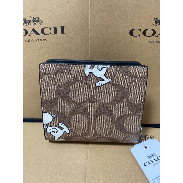 ラスト1点☆COACH 二つ折り財布 スヌーピーコラボ ミニ財布 SNOOPY - 財布