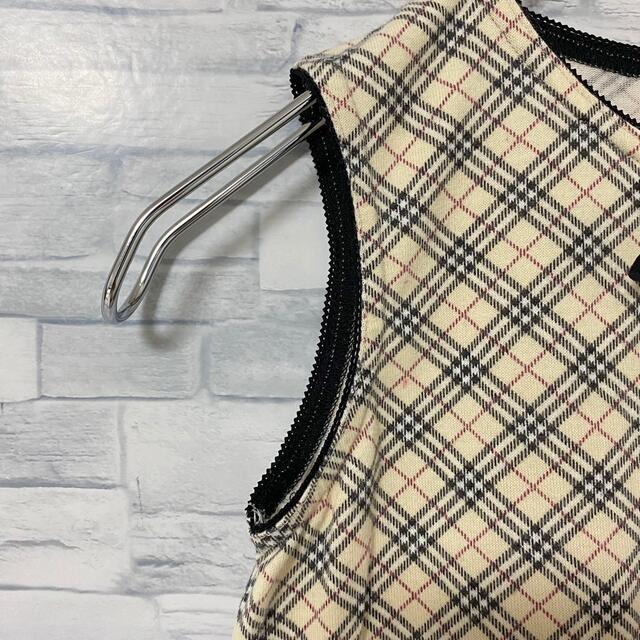 BURBERRY(バーバリー)の【希少レア】バーバリー　BURBERRY ノースリーブ　ノバチェック　120A キッズ/ベビー/マタニティのキッズ服女の子用(90cm~)(ワンピース)の商品写真