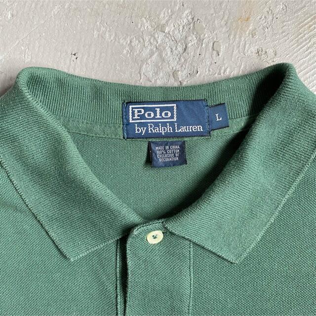 POLO RALPH LAUREN(ポロラルフローレン)の90s ポロラルフローレン ポロシャツ L グリーン メンズのトップス(ポロシャツ)の商品写真