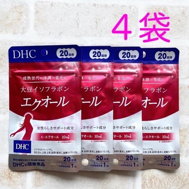 DHC 大豆イソフラボン エクオール 20日分 計4袋ダイエット・健康