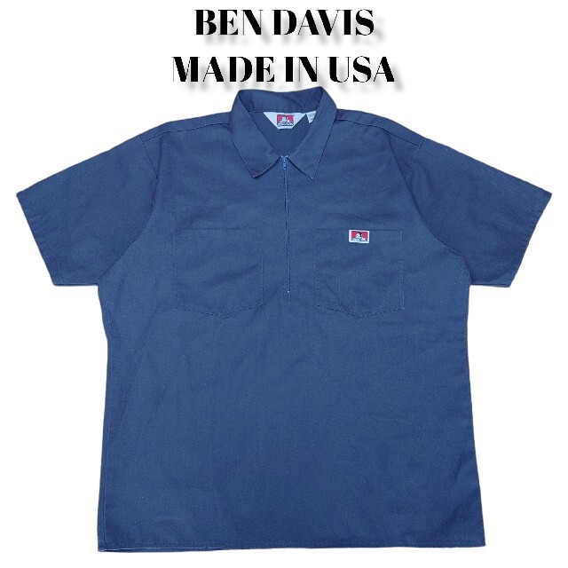 BEN DAVIS(ベンデイビス)のBEN DAVIS ハーフジップ ワークシャツ ベンデイビス 古着 USA製 メンズのトップス(シャツ)の商品写真