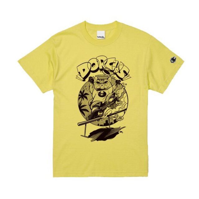 DORCUS(ドウカス)のDORCUS-TBSドーカス CAB ZETT ON THE RAIL 黄XL メンズのトップス(Tシャツ/カットソー(半袖/袖なし))の商品写真