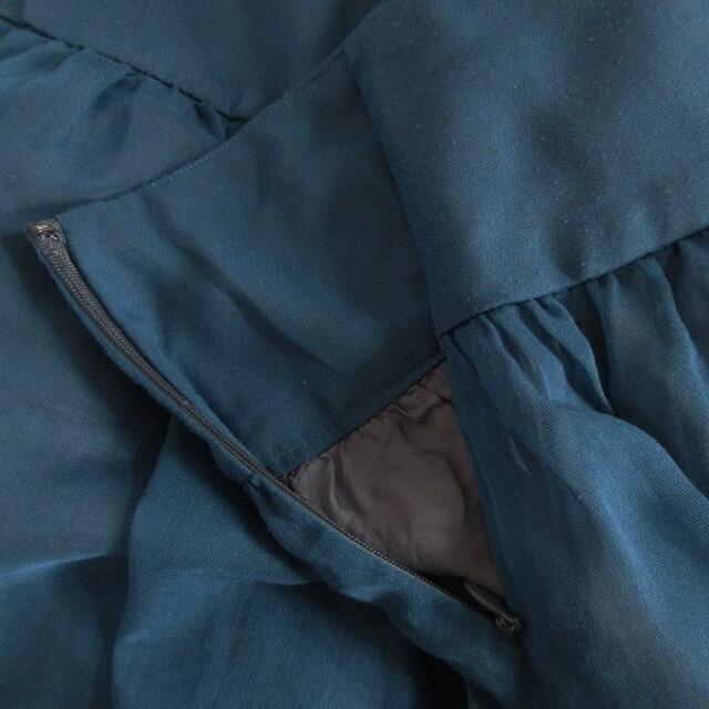 Spick and Span Noble(スピックアンドスパンノーブル)のスピック＆スパン ノーブル スカート フレア ミニ ティアード 無地 38 青 レディースのスカート(ミニスカート)の商品写真