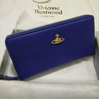 ヴィヴィアンウエストウッド(Vivienne Westwood)の【新品】ヴィヴィアンウエストウッド 長財布 ブルー サフィアーノ(財布)