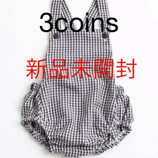 スリーコインズ(3COINS)のスリーコインズ 男の子 女の子 ベビー服 おめかし サロペット チェックブラック(その他)