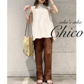 フーズフーチコ(who's who Chico)の僅か⚠️新品¥6490【Chico】シアーワッシャーパンツ  ブラウン(カジュアルパンツ)