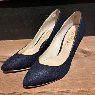 アゴストショップ(AGOSTO SHOP)のアゴストAgosto パンプス ネイビー　23センチ　ハイヒール　美品(ハイヒール/パンプス)