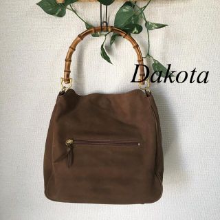 ダコタ(Dakota)のDakota バンブーハンドル　ハンドバッグ　ブラウン　レザー(ハンドバッグ)