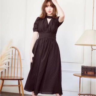 ハーリップトゥ(Her lip to)のherlipto stripe midi Dress (ロングワンピース/マキシワンピース)