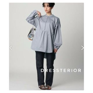 ドレステリア(DRESSTERIOR)の新品タグ付き DRESSTERIOR 亀恭子さんコラボ ボタンチュニックシャツ(シャツ/ブラウス(長袖/七分))