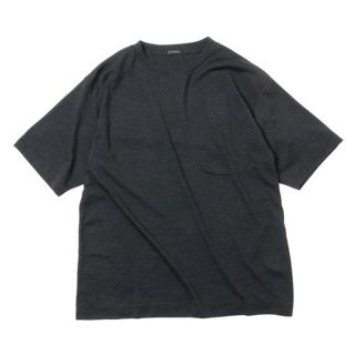 コモリ(COMOLI)のCOMOLI コモリ ウール天竺半袖クルー　black 2(Tシャツ/カットソー(半袖/袖なし))