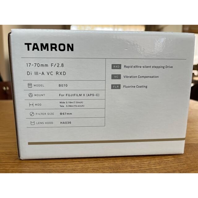 TAMRON(タムロン)のTamron 17-70mm f2.8 di Ⅲ -A VC RXD xマウント スマホ/家電/カメラのカメラ(レンズ(ズーム))の商品写真