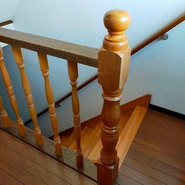 木製階段柵飾り丸角形40本セット